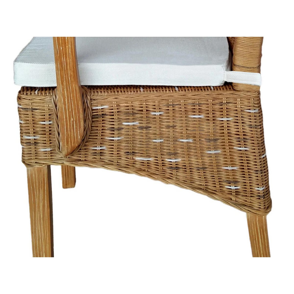 Eetkamerstoelen Met Armleuningen Rattan Capuccino 2 Stuks