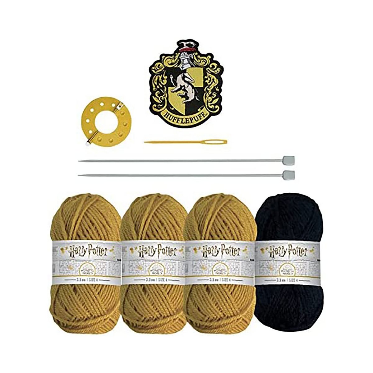 Harry Potter - Bobble Hat Knitting Kit - Hufflepuff