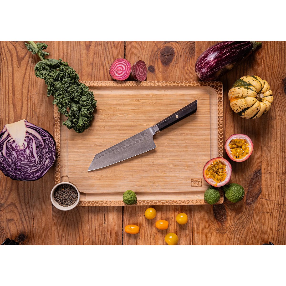 Messenset Bunka 2 stuks schilmes santoku Japans staal