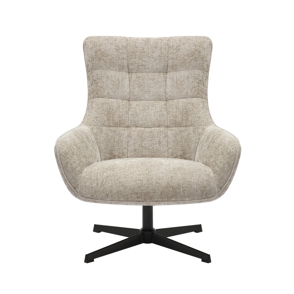 Fauteuil chenille lichtgrijs draaibaar