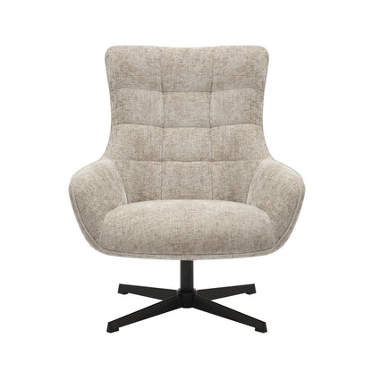 Fauteuil chenille lichtgrijs draaibaar