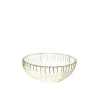 Golden bread basket in iron 26x26x10.5 cm