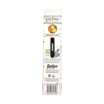 Harry Potter ballpoint pen, multicolor ballpoint pen with golden snitch