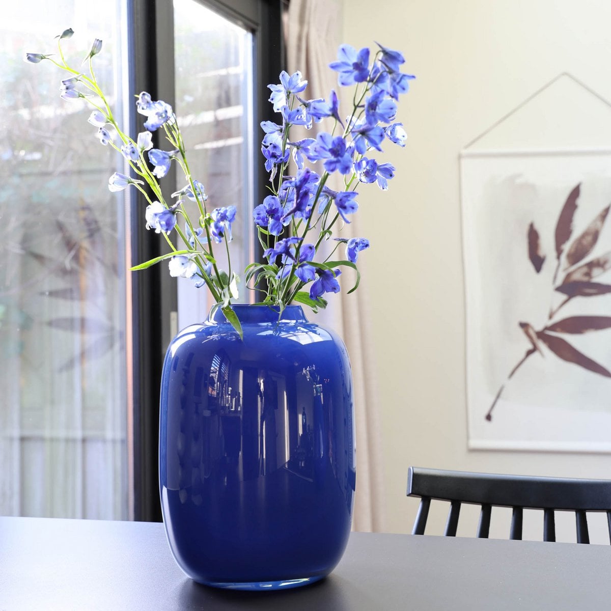 Vaas Artic 21x21x29 cm glas blauw