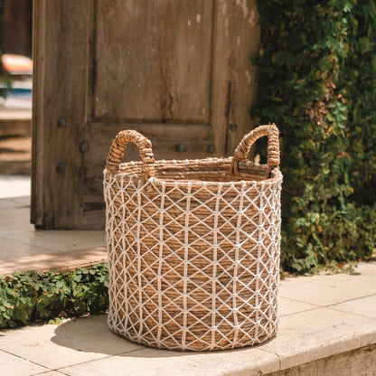 Boho Laundry Basket KERSO | Plant Basket | Banana Fiber Storage Basket (3 sizes)