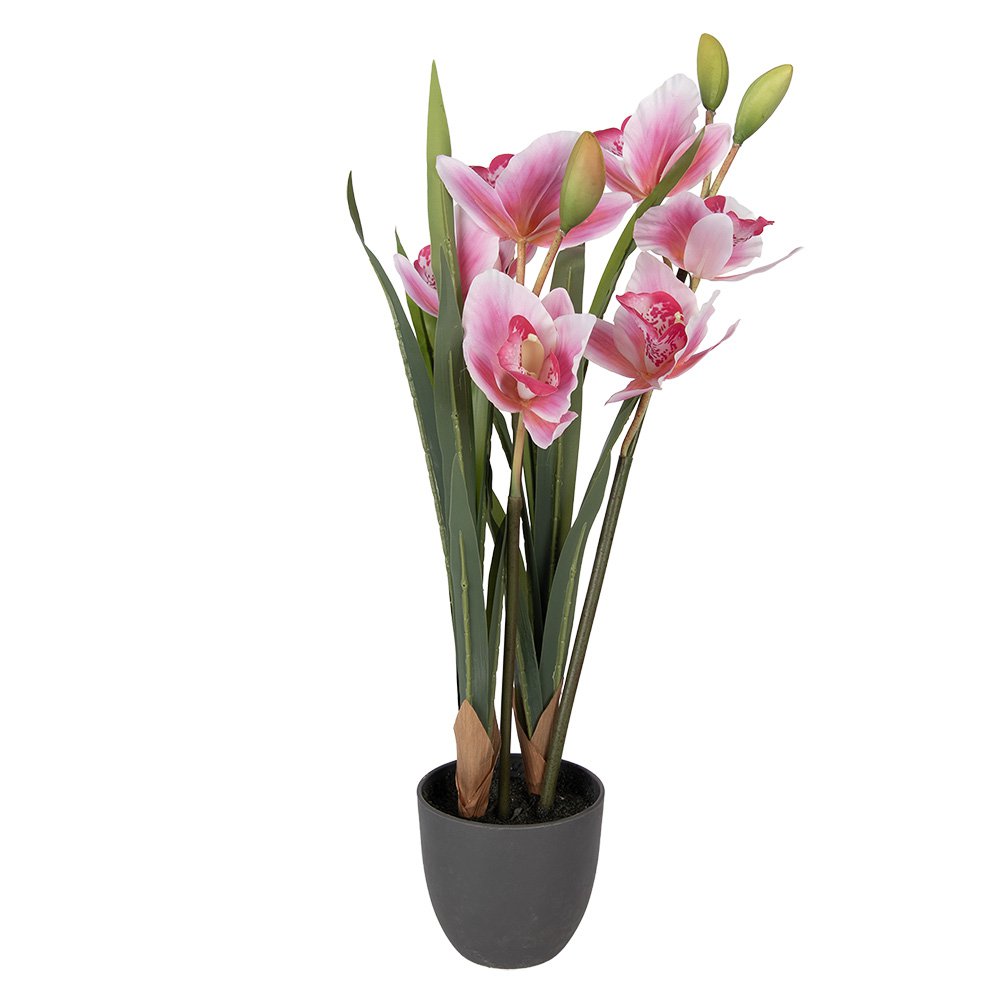 Kunstplant 55 cm roze kunststof