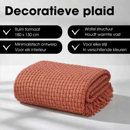 Plaid roze 180x130 cm polyester