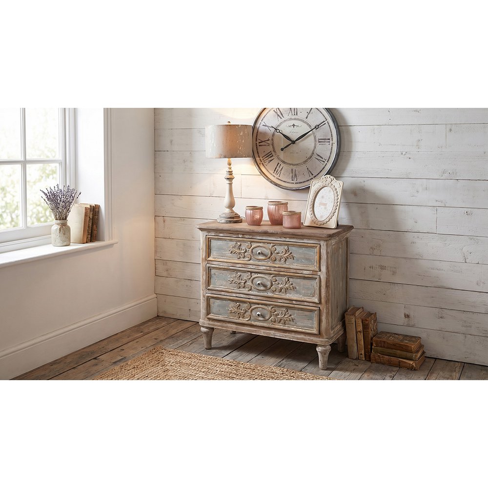 Wandklok 50 cm grijs beige kunststof