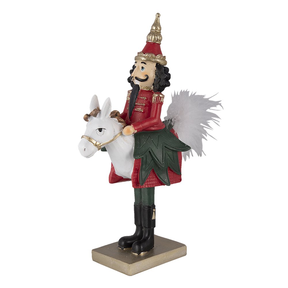 Notenkraker beeld 25 cm rood groen kunststof