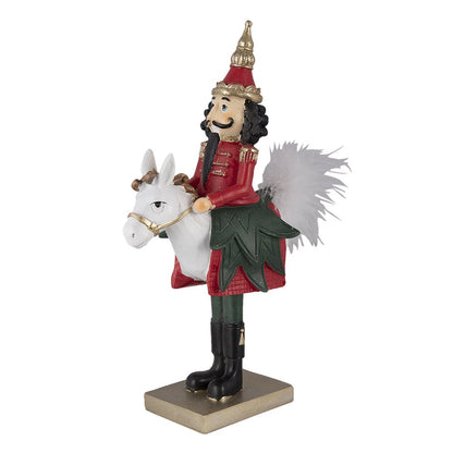 Notenkraker beeld 25 cm rood groen kunststof