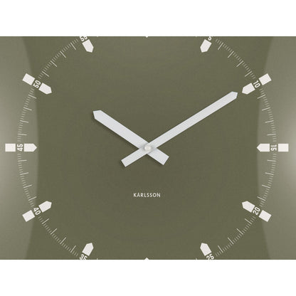 Wandklok 35x35 cm groen glas