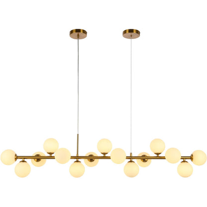 Pendant Lamp Nancy White Gold Modern Chandelier With Brass