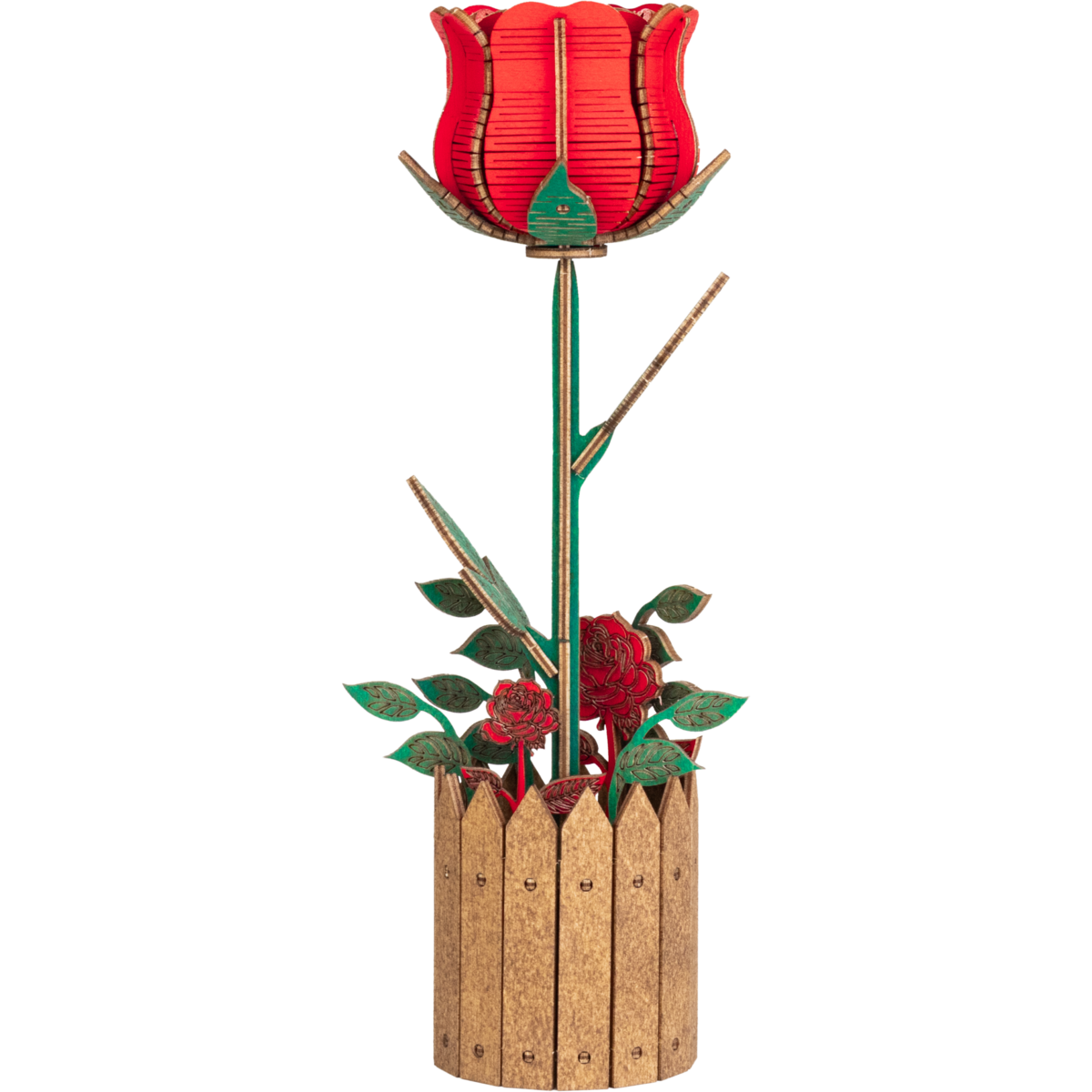 Houten bloem modelbouw roos 80 stukjes