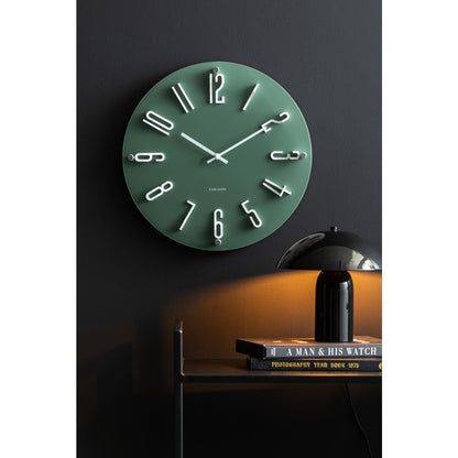 Wandklok 40 cm melamine groen