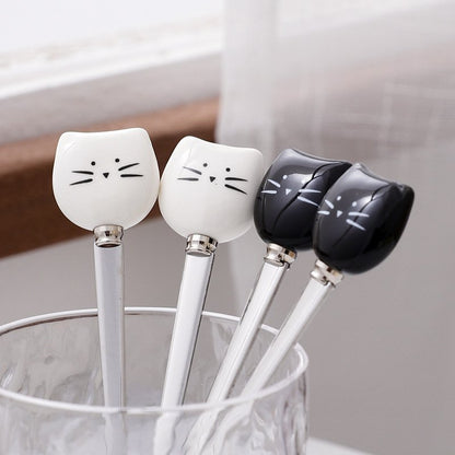 Kattenlepels metaal 14 cm set van 6