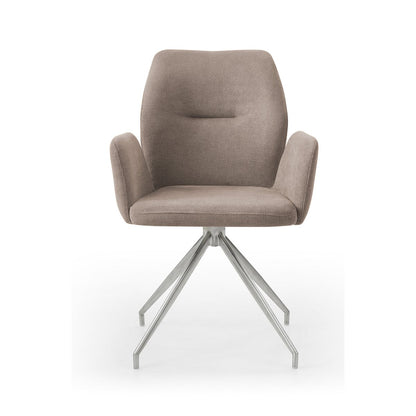 Fauteuil draaibaar 60x62x89 cm bruin pocketvering