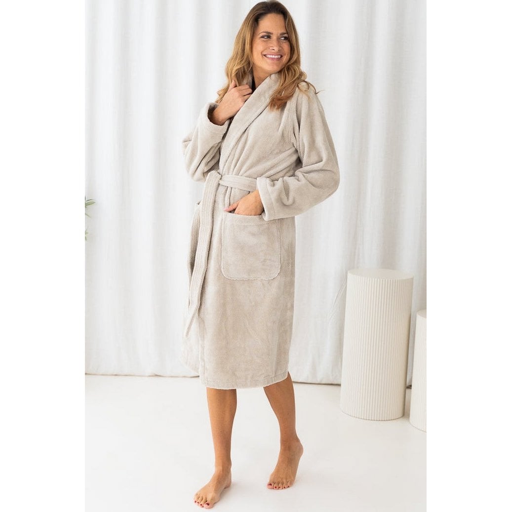 Teddybadjas dubbelzijdig beige