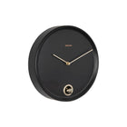 Wandklok 30 cm ijzer zwart