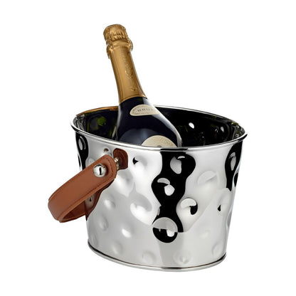 Champagnekoeler 23x18x16 cm nikkel zilver