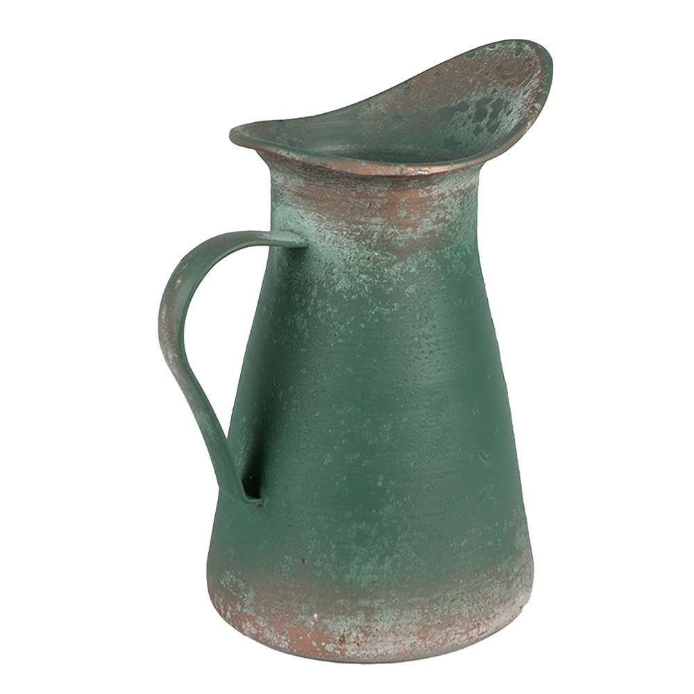Decoratie Kan 21x15x25 cm Groen Metaal Tuindecoratie