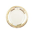 Dienbord rond 23 cm goud glas