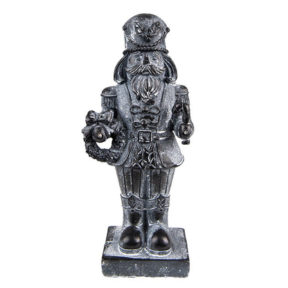 Nutcracker Figurine 21 cm Grey Plastic Christmas Decoration