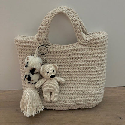 Luna tas hanger luipaard wol katoen