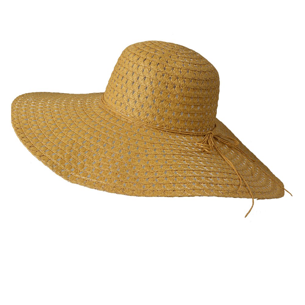 Zomerhoed papierstro bruin dames 55-58 cm