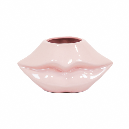 Lippenvaas keramiek lichtroze 21x19x11 cm