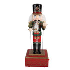 Muziekdoos notenkraker 30 cm groen hout