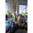Vaas aluminium goud 20x12.5x32.5 cm