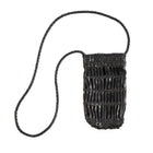 Telefoontas zwart leer compact