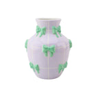 Vase - Vase Ribbons - Lilac/Mint - 14x14x19cm