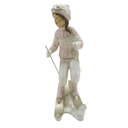 Figurine Child 19 cm Pink White Plastic Home Accessories