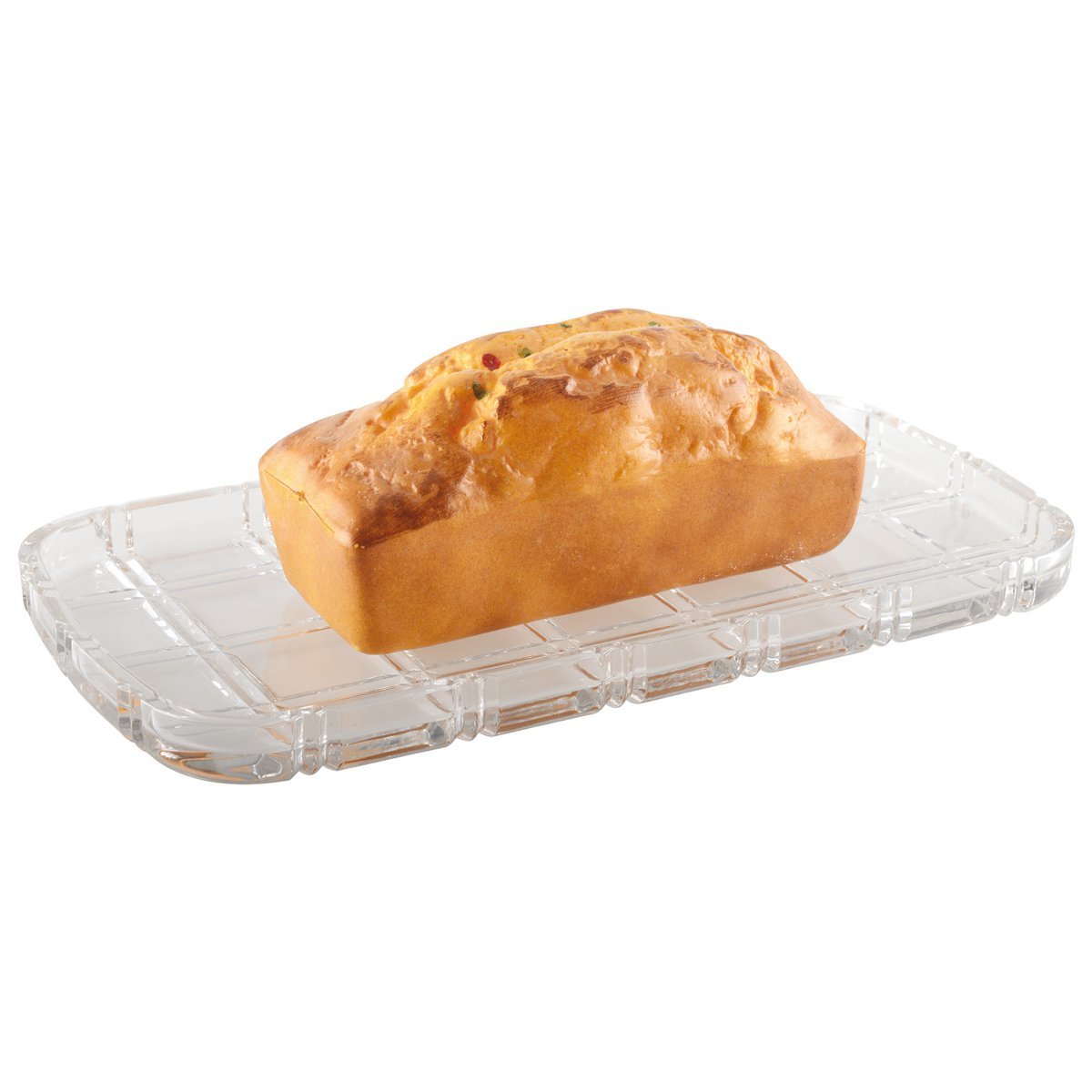 Cake schaal rechthoekig 37x20x5 cm transparant