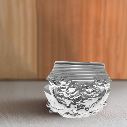 Noah's Ark metaal 7,5x7,5x13 cm zilver