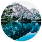 Muurcirkel mountain Dibond/Forex