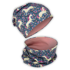 Kids Beanie Hat and Loop Set Horse Motif For Children