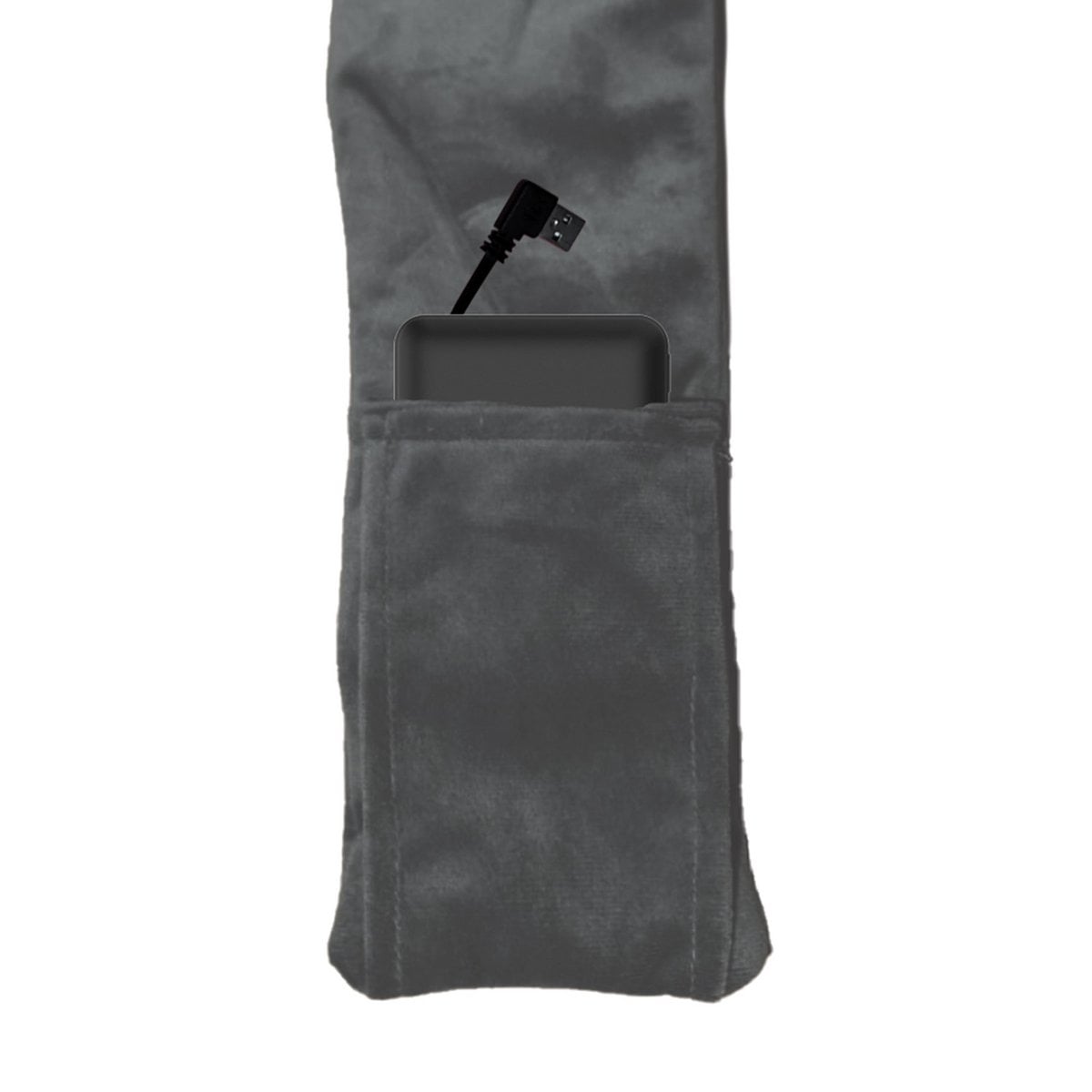 Verwarmde sjaal grijs 80x11 cm