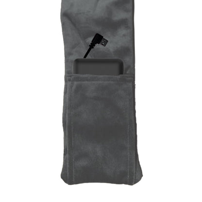 Verwarmde sjaal grijs 80x11 cm