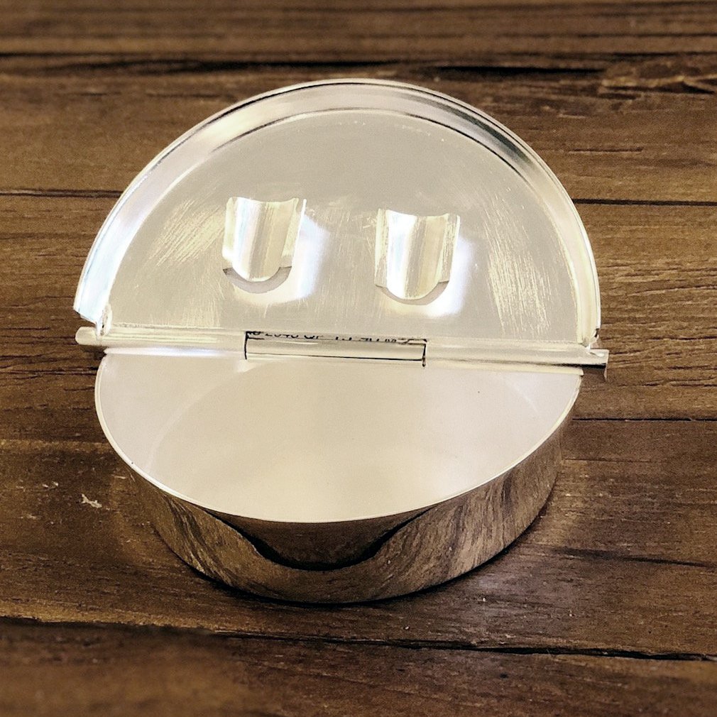 Asbak opvouwbaar verzilverd 10 cm