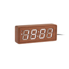 Solid wood engraved alarm clock