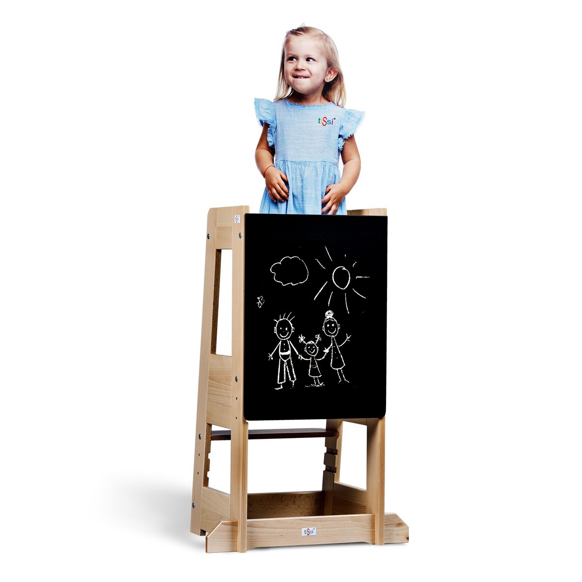 tiSsi® zwart beuken bord voor leertoren / ontdekkingstoren Felix