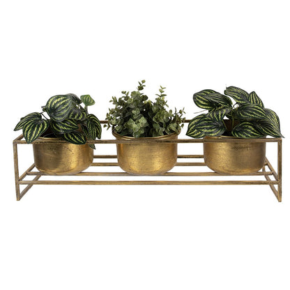 Plant stand 63x19x16 cm gold-plated iron