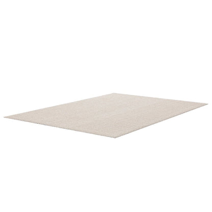 Vloerkleed 140x200 cm crème machinewasbaar
