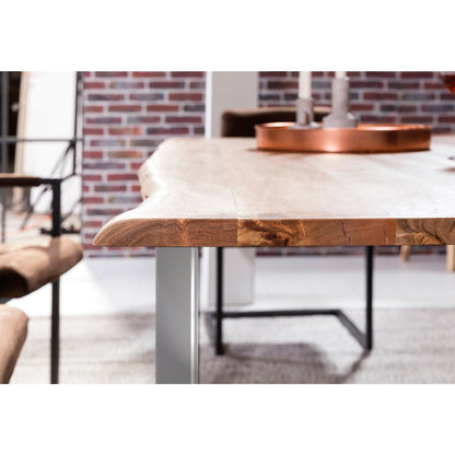 Eettafel 240x100 cm natuurlijk acacia 56 mm