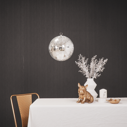 Kersthanger discobal 25x25x25 cm zilver