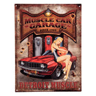 Metal Wall Sign 25x33 cm Brown Red