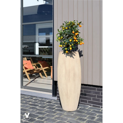 Plantenpot Ø30x80 cm polyester beige