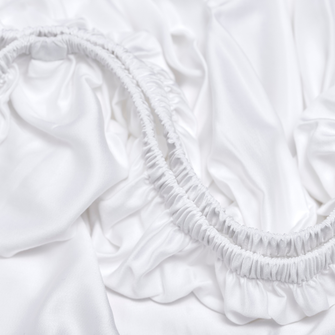 Hoeslaken TENCEL Lyocell satijn wit